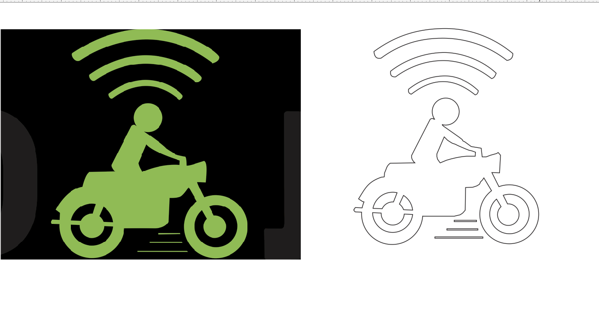 Vector gambar ojek sudah jadi