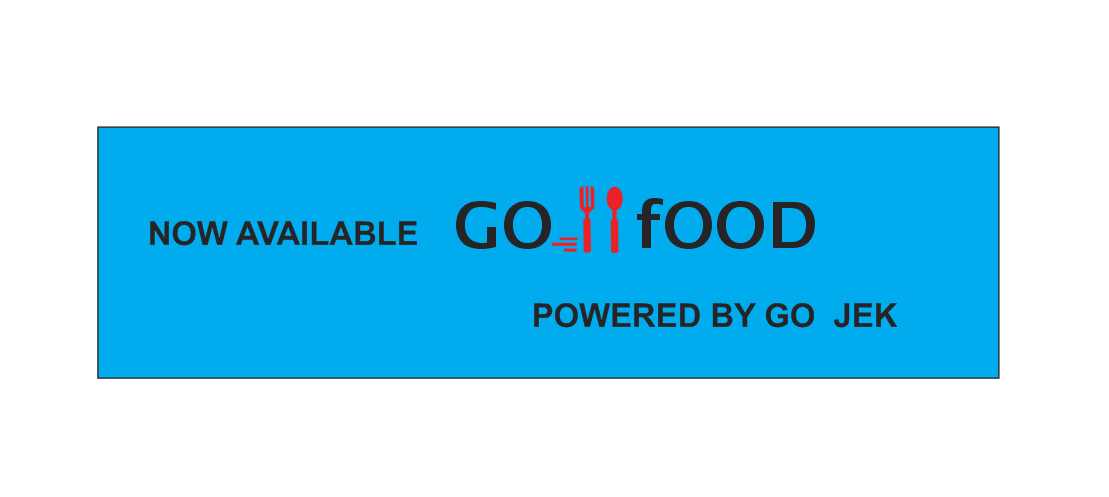 Pembuatan karakter gambar sendok dan garpu gofood sudah selesai