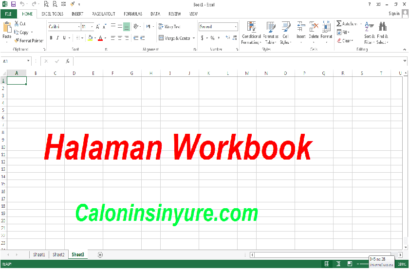 Gambar Tampilan Workbook