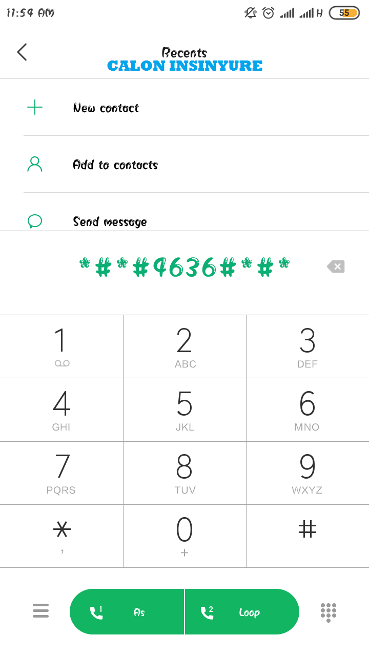 Gambar Tampilan Menu Dial Pad Hp Xiaomi