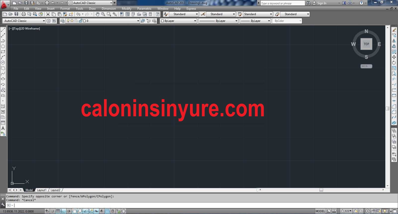 Gambar Tampilan Awal Autocad