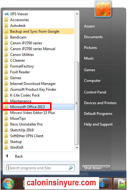 Gambar Tampilan Microsoft Office 2013